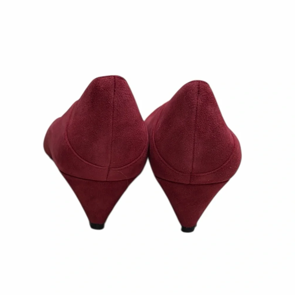 Nine West Edwick Red Low Wedge Heels